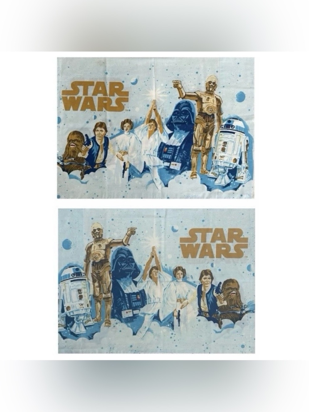 Vintage 1977 Star Wars IV A New Hope Pillowcase